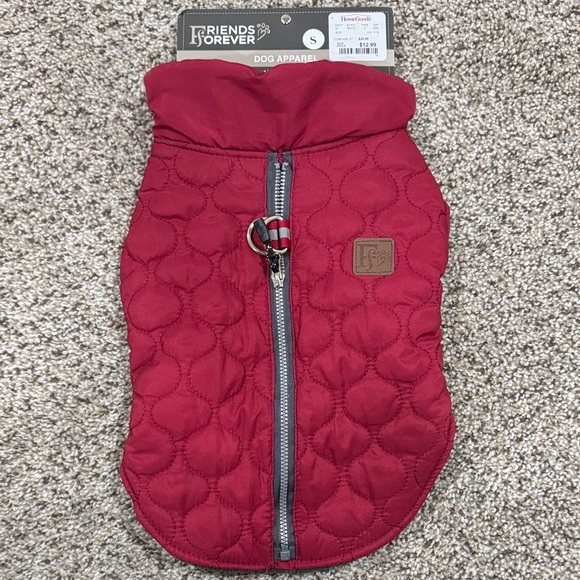 Other - Friends Forever Quilted Red Dog Jacket
